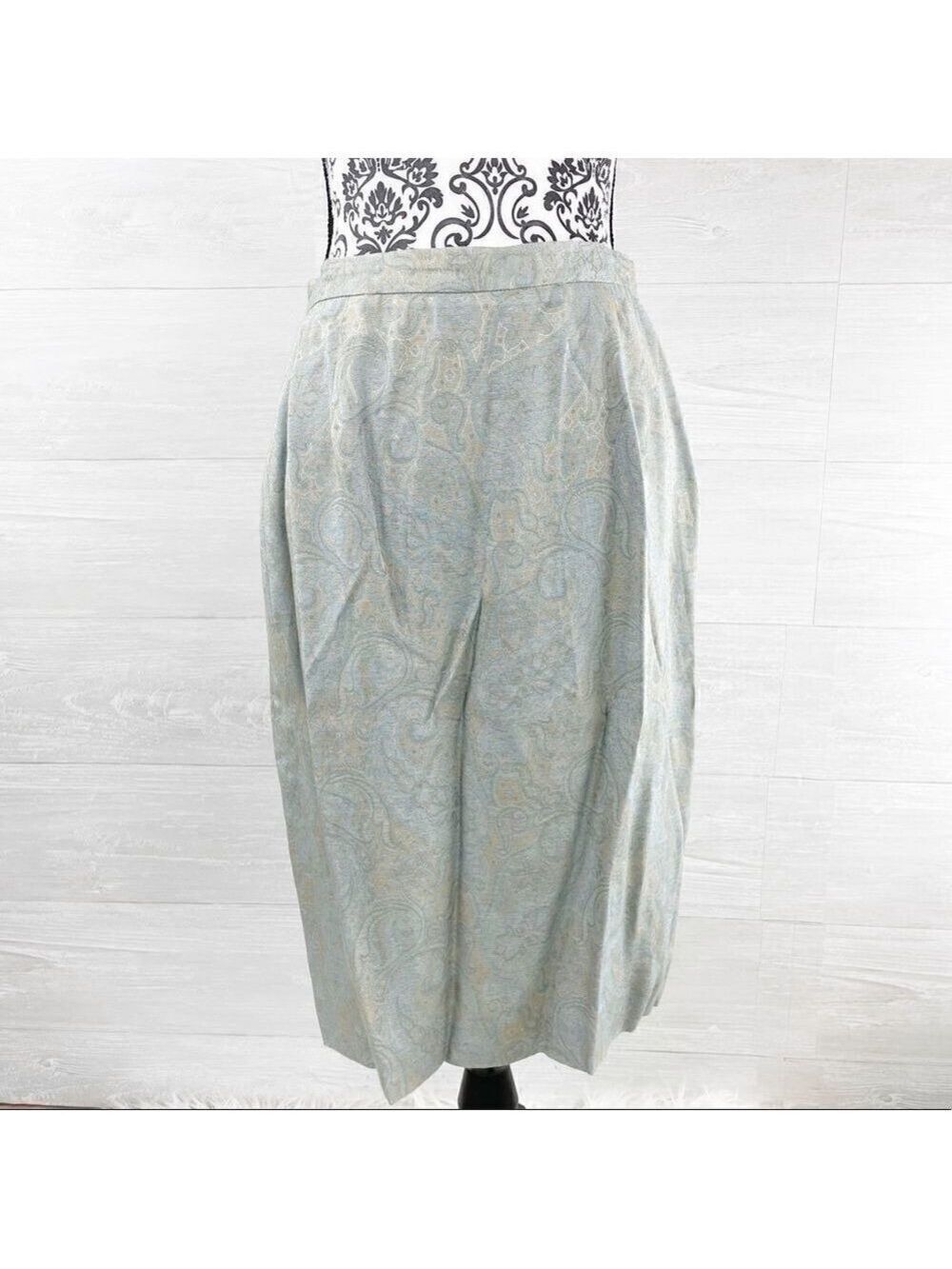 Burberry Paisley Brocade Pencil High Waist Skirt